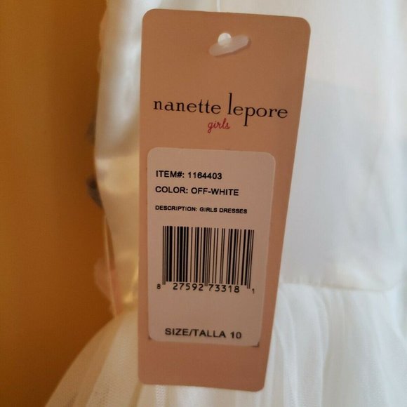 NANETTE LEPORE 10 - OFF WHITE PINK GRAY ROSETTES - Picture 5 of 6